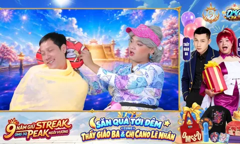 Nhìn lại loạt khoảnh khắc 'tấu hài' của Chị Ca Nô và Thầy Giáo Ba trong livestream mừng sinh nhật 9 tuổi OMG 3Q - VNG