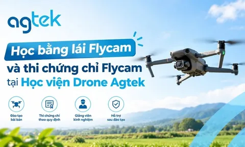 Học bằng lái Flycam và thi chứng chỉ Flycam tại Học viện Drone Agtek