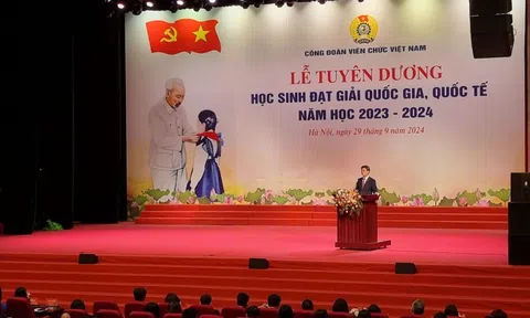 Tuyên dương học sinh đoạt giải quốc gia, quốc tế năm học 2023-2024 là con cán bộ, công chức, viên chức, lao động