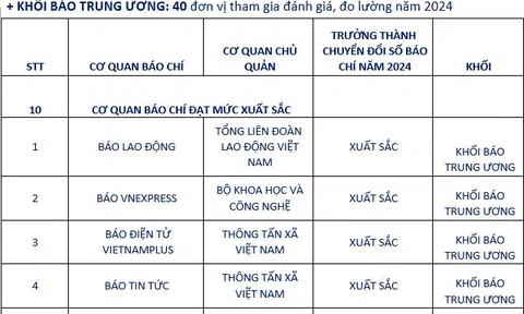 Công bố đánh giá mức độ trưởng thành chuyển đổi số báo chí năm 2024