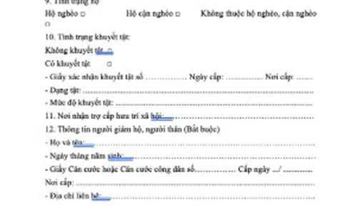 Thủ tục, mẫu đơn để người cao tuổi không có lương hưu nhận trợ cấp hưu trí xã hội