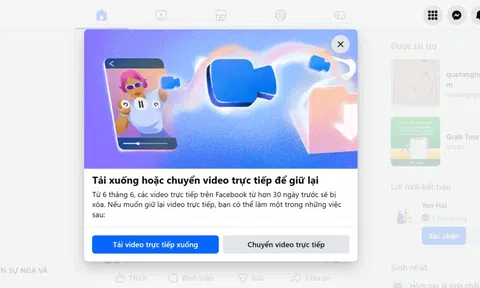 Facebook thông báo sắp xoá video livestream tại Việt Nam sau 30 ngày phát sóng