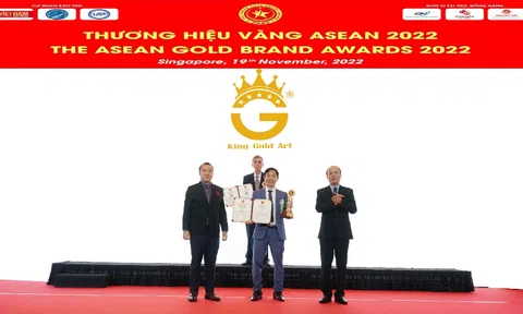 Quà tặng vàng King Gold Art  đạt top 10 “thương hiệu vàng Asean” tại Singapore