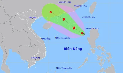 Ngày 6/9, Áp thấp nhiệt đới trên Biển Đông có khả năng mạnh lên thành bão