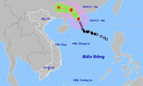 Ngày 8/9, bão số 7 đi vào đất liền Trung Quốc, Bắc Bộ tiếp tục đề phòng mưa dông