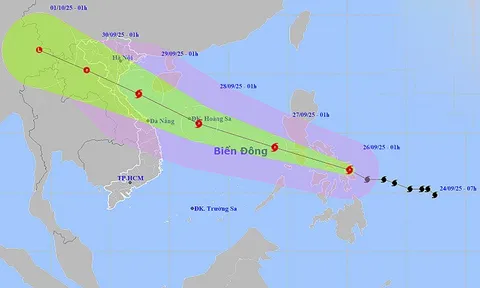 Ngày 26/9, Bão Bualoi tiến nhanh vào Biển Đông, cảnh báo mưa lớn diện rộng