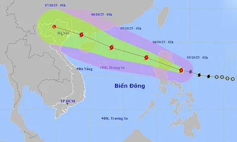 Ngày 3/10, Bão số Matmo di chuyển vào Biển Đông, cảnh báo mưa lớn và lũ ở miền Bắc