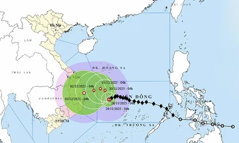 Ngày 28/11, Bão số 15 giật cấp 14, vùng biển miền Trung biển động dữ dội