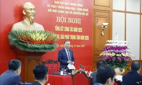 Tổng Bí thư Tô Lâm: Năm 2026 triển khai quyết liệt biến mục tiêu về KHCN và chuyển đổi số thành hiện thực