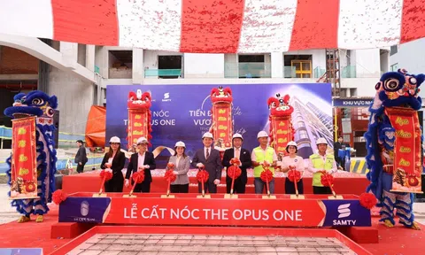 TP.HCM: Vinhomes và Samty tổ chức lễ cất nóc 4 tòa tháp The Opus One