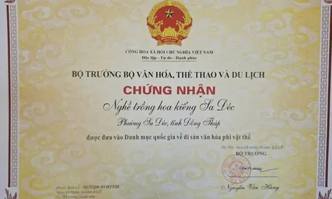 Đồng Tháp: Nghề trồng hoa kiểng Sa Đéc là di sản văn hóa phi vật thể quốc gia