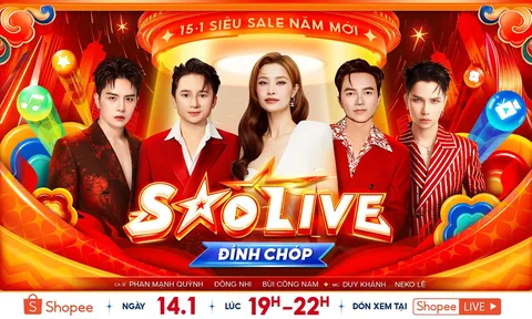 Chưa gì đã nôn nao đến Tết với dàn sao “vuýp” đổ bộ tại đại tiệc Shopee Live 15.1