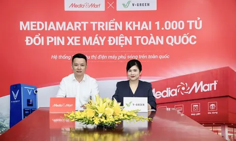 Sắp có 1.000 tủ đổi pin xe máy điện tại 330 siêu thị điện máy MediaMart trên cả nước