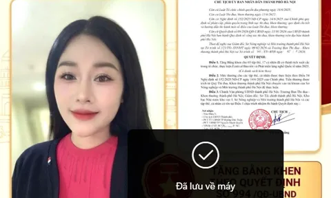 Thượng tá, NSƯT Hương Giang được UBND thành phố Hà Nội tặng Bằng khen