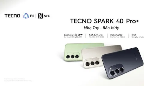 TECNO SPARK 40 PRO+ RA MẮT: Mỏng nhẹ 6,49mm, Chip G200 đầu tiên trên thế giới