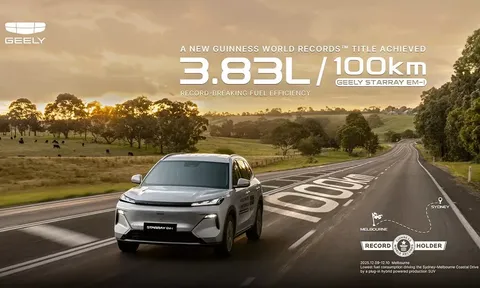 SUV hybrid sắp bán tại Việt Nam lập kỷ lục Guinness: Siêu tiết kiệm xăng chỉ 3,83 lít/100 km