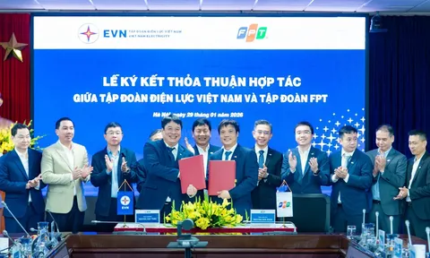 EVN và FPT ký thỏa thuận hợp tác chiến lược, thúc đẩy chuyển đổi số – chuyển đổi xanh – chuyển đổi AI trong lĩnh vực điện lực