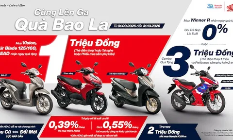 Honda tung loạt ưu đãi cho các mẫu xe máy mùa tựu trường