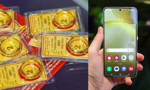 Giá vàng hôm nay tối 2/10: Vàng SJC, vàng 9999 đồng loạt giảm cuối ngày, Samsung S24 giá bao nhiêu?