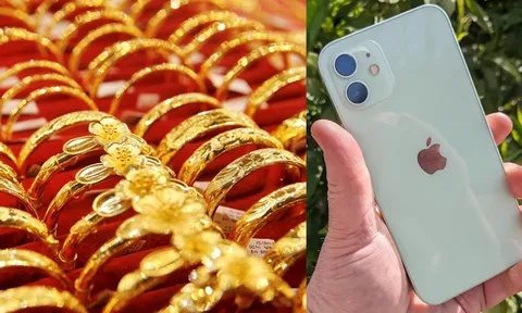 Giá vàng hôm nay chiều 8/10: Vàng SJC ổn định, Bảo Tín Minh Châu quay đầu giảm, iPhone 12 rẻ như cho