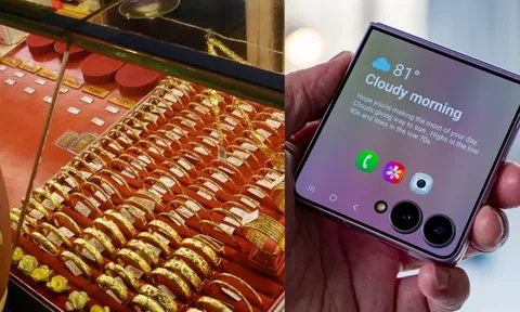 Giá vàng hôm nay tối 15/10 diễn biến trái chiều, chênh lệch mua bán cao, Samsung Z Flip 8 có rẻ?