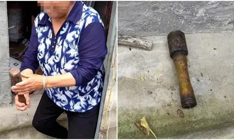 Công an phát hiện 1 quả lựu đạn trong nhà dân, được cụ bà dùng giã hạt tiêu 20 năm