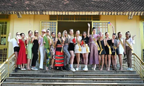 22 thí sinh ‘Miss Business Blobal 2023’ tham quan – quảng bá nét đẹp văn hoá Làng nghề dệt Thổ cẩm của người M’Nông xã Đắk Nia