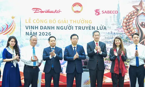 Ủy ban Trung ương Mặt trận Tổ quốc Việt Nam và SABECO công bố giải thưởng 'Vinh danh người truyền lửa' năm 2026, tôn vinh những cá nhân góp phần vào sự phát triển chung của đất nước