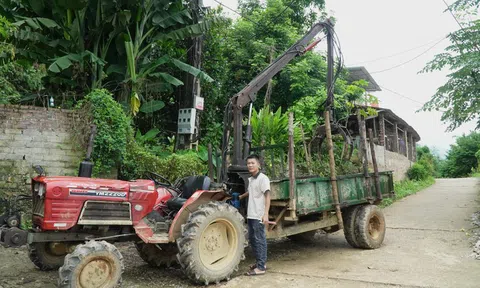 Sáng chế máy gắp gỗ của nông dân 9X