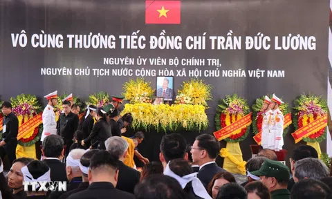 Quảng Ngãi: Lễ an táng nguyên Chủ tịch nước Trần Đức Lương tại xã Phổ Khánh