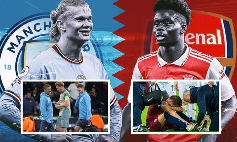 Trận Man City và Arsenal nguy cơ vắng 9 ngôi sao