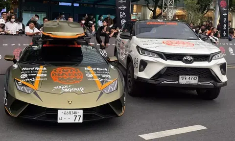 Cận cảnh Toyota Fortuner Legender - Nhân tố lạ trong dàn siêu xe tham dự Gumball 3000 2024