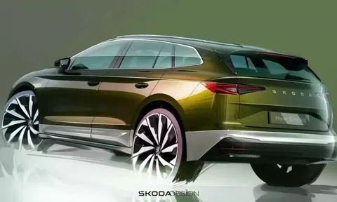 Ô tô điện Skoda Enyaq 2025 hé lộ hình ảnh chính thức trước thềm ra mắt