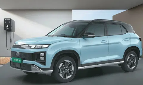 Hyundai Creta chạy điện lộ hình ảnh chính thức, dự kiến ra mắt ngay tháng này