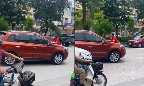 Người đàn ông liều lĩnh bám vào nắp capo ô tô giữa phố Hà Tĩnh chỉ để "chặn" ô tô đã gây xích mích