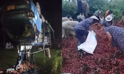 Xe tải gặp tai nạn trên đường, vải bị người dân nhặt sạch: Hiểu nhầm hay "hôi của"?