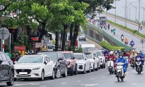 Tài xế Đà Nẵng "chạy đua" tìm chỗ cao gửi xe trước cảnh báo về mưa lớn do bão số 12