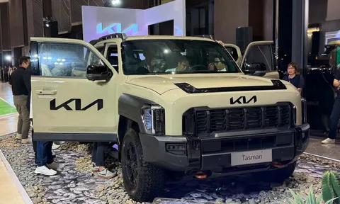 Bán tải Kia Tasman X-Pro lần đầu lộ diện công khai tại Việt Nam, kế hoạch mở bán vẫn còn bỏ ngỏ