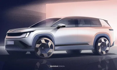 Hé lộ thiết kế của SUV điện ba hàng ghế Skoda Peaq
