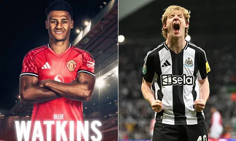 Chuyển nhượng Ngoại hạng Anh 1/7: Watkins trên đường đén Man United; Arsenal chiêu mộ Gordon