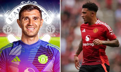 Chính thức xong vụ Dibu Martinez - Man United, Jadon Sancho có bến đỗ mới theo thỏa thuận khó tin?