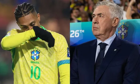 HLV Carlo Ancelotti lập kỷ lục tệ hại ở ĐT Brazil, trụ cột Barcelona công khai 'bật thầy'