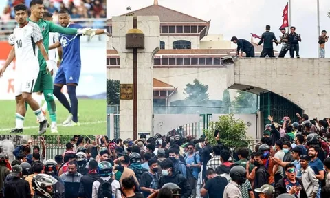 Đến Nepal đá giao hữu đợt FIFA Days tháng 9, một đội tuyển mắc kẹt không thể về nước vì bạo loạn