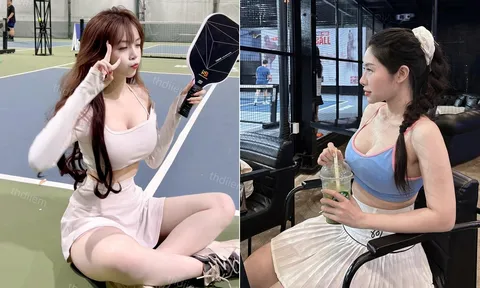 Bạn gái mặc đồ hở bạo đi chơi pickleball, chàng trai bất lực khi bị trách ghen tuông vô cớ