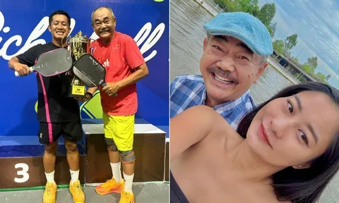 Nghệ sĩ nhân dân U70 khiến CĐM toát mồ hôi khi chơi pickleball với bạn gái kém 36 tuổi