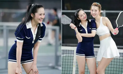 'Em xinh' diện quần cực ngắn trên sân pickleball, khoe đôi chân 'hiếm có khó tìm'