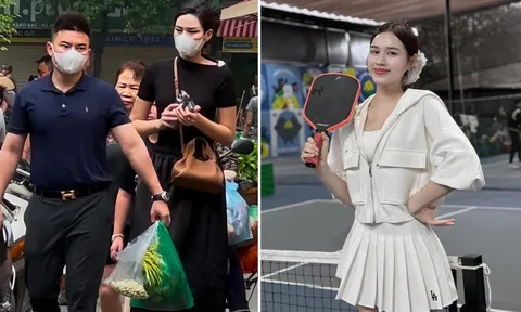 Trước khi kết hôn, hoa hậu Đỗ Thị Hà từng để lộ 'hint' với đại gia Quảng Trị ở sân pickleball từ lâu
