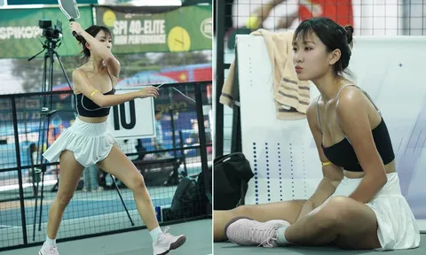 Hot girl 'vén váy' tuyên bố gây chấn động: Chơi Pickleball 16 tiếng một ngày, đã giảm được gần 20kg