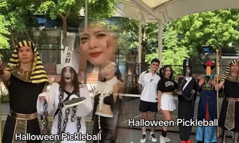 Độc lạ Pickleball Việt Nam: Biến sân đấu thành sàn diễn Halloween, CĐM bật cười vì độ 'chịu chơi'