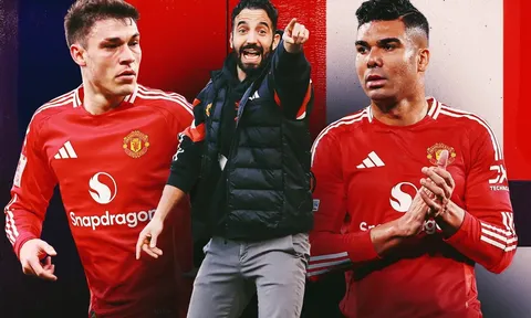 Ruben Amorim gạch tên Casemiro, Man United có thay đổi lớn ở trận gặp Liverpool